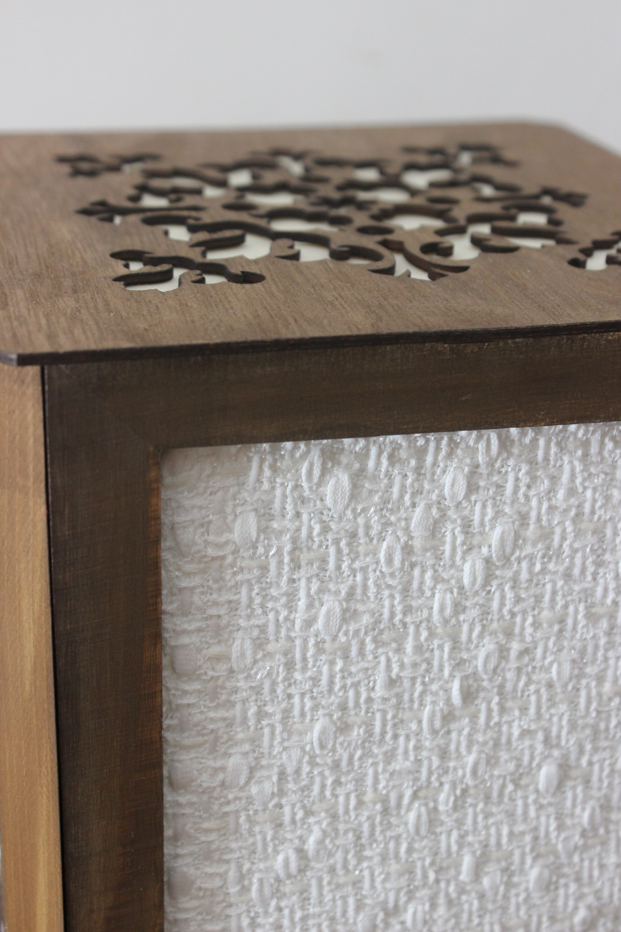 布×木のやさしい光  テーブルランプ — 癒しの空間をつくる ファブリックシェードライト F01-M