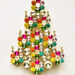 ⭐︎ヴィンテージ⭐︎チェコガラスツリー(17cm) チェコガラス ビンテージ クリスマスツリー ヴィンテージ チェコ