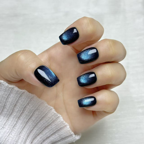 秋色セール】ネイルチップ マグネットネイル ショートスクエア ワン