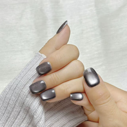 N434》既成ネイルチップ24枚セット 黒 フレンチ ハート ギャル 量産型