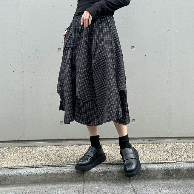 Y'S　アシンメトリー　変形ロングスカート