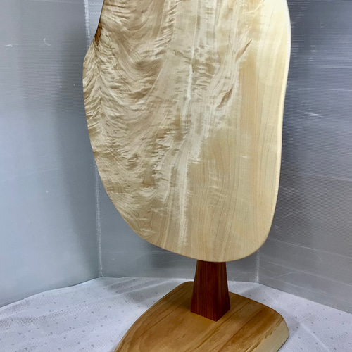 天然木無垢 とち 北欧風 折り畳み何処へでも サイドテーブル 一点物