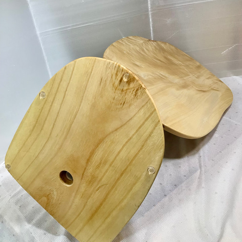 天然木無垢 とち 北欧風 折り畳み何処へでも サイドテーブル 一点物