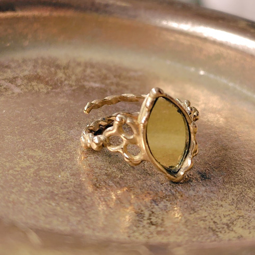 フリーサイズ・真鍮・鏡の指環：《鏡 05/Miroir 05》 指輪・リング