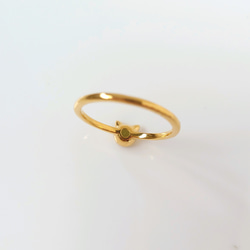 【選べる10種の天然石】ちびねこちゃんの天然石リング　ピンキーリングにも 10枚目の画像