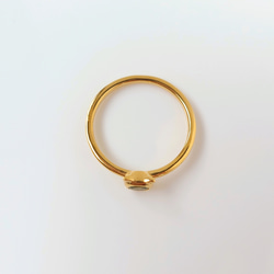 【選べる10種の天然石】ちびねこちゃんの天然石リング　ピンキーリングにも 9枚目の画像