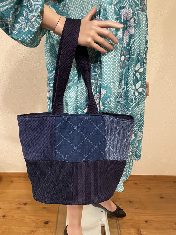 剣道着のトートバック(A4サイズ)パッチワーク柄 剣道着のトートバック(A4サイズ)パッチワーク柄