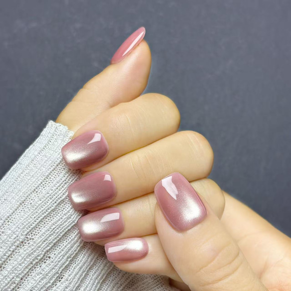 秋色セール】ネイルチップ マグネットネイル ショートスクエア ワン