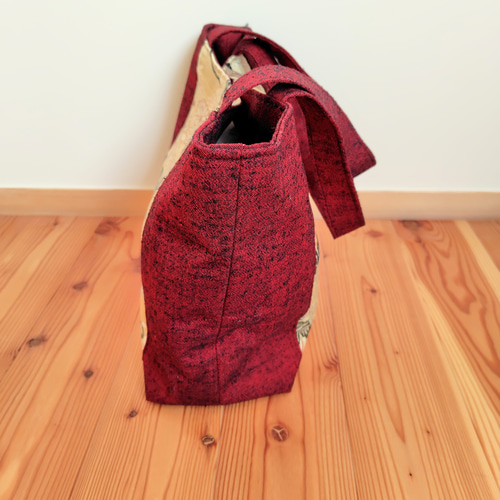 花柄帯のトートバッグ＊着物リメイク Floral Obi Tote Bag *Kimono