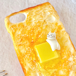 ネコちゃん目玉焼きトーストのてっぺんから顔出しフェイクフード