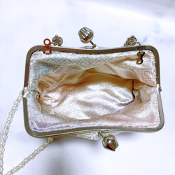 9月新作♡大迫力の1羽の鳳凰オーロラ箔加工！格の高い煌めき高級フォーマルバッグ　パーティーバッグ　帯バッグ 10枚目の画像