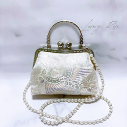 9月新作♡大迫力の1羽の鳳凰オーロラ箔加工！格の高い煌めき高級フォーマルバッグ　パーティーバッグ　帯バッグ 9枚目の画像