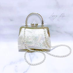 9月新作♡大迫力の1羽の鳳凰オーロラ箔加工！格の高い煌めき高級フォーマルバッグ　パーティーバッグ　帯バッグ 8枚目の画像