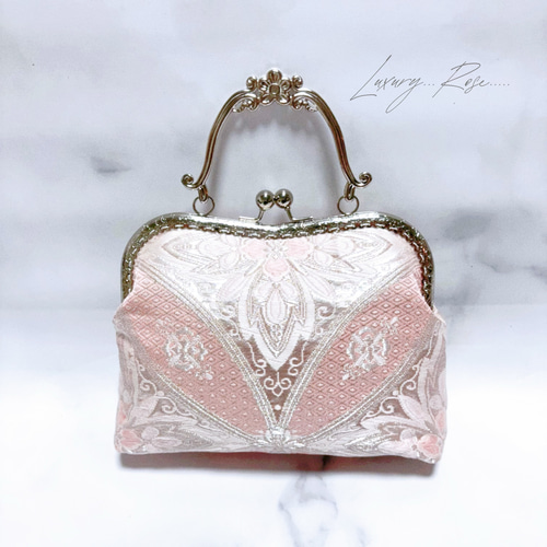 9月新作高貴ピンクパール♡格高い濃密刺繍の最高級西陣帯地！人気の