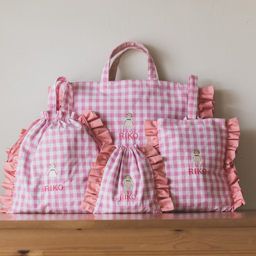 名入れ刺繍 レッスンバッグ お名前刺繍 名入れ 刺繍 入園準備 入学準備