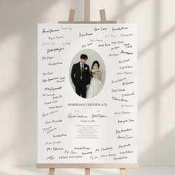 送料無料 結婚証明書 | 寄せ書き | キャンバス生地 |ウェルカム