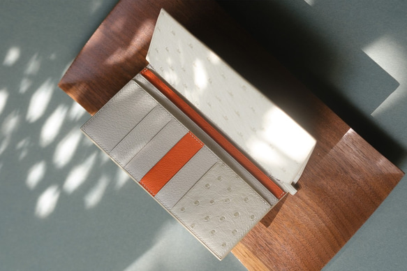 キツネ長財布　オーストリッチ 6枚目の画像