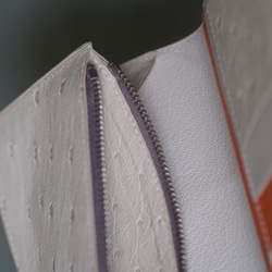 キツネ長財布　オーストリッチ 4枚目の画像