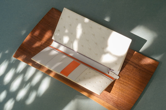 キツネ長財布　オーストリッチ 3枚目の画像