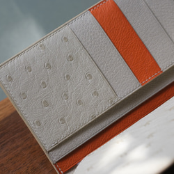 キツネ長財布　オーストリッチ 5枚目の画像