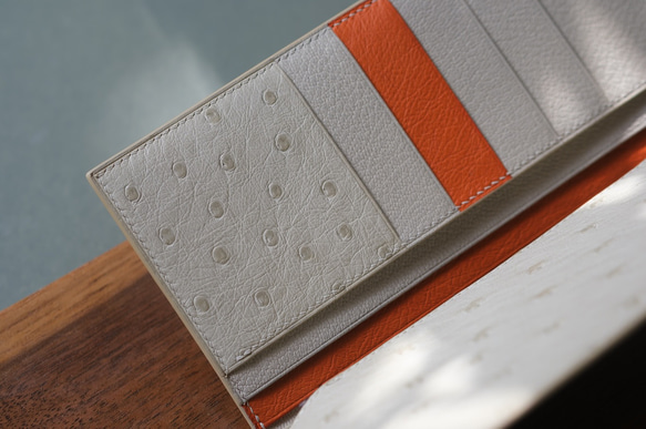 キツネ長財布　オーストリッチ 5枚目の画像