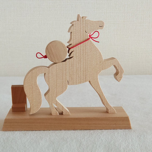 2026年「午」 干支飾り 干支置物 招福 馬 木製オブジェ 青森ひば