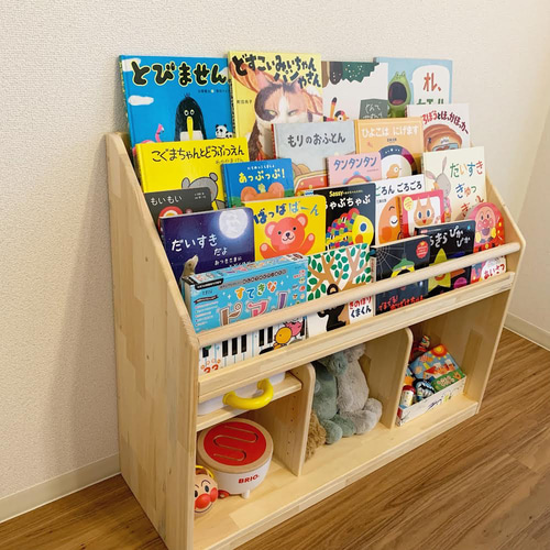 ①iku様　絵本棚、おもちゃ棚セット RiZKiZ 1年保証 絵本棚 絵本ラック 幅70cm 奥行30cm 完成品も