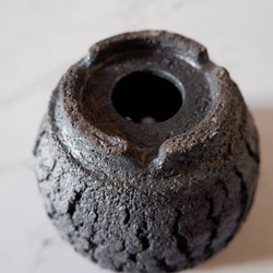 4号黒金彩裂紋鉢246　塊根植物　多肉植物　アガベ　盆栽　植木鉢　作家鉢　鉢皿　沖縄 6枚目の画像