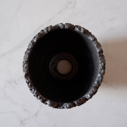 4号黒金彩裂紋鉢246　塊根植物　多肉植物　アガベ　盆栽　植木鉢　作家鉢　鉢皿　沖縄 5枚目の画像