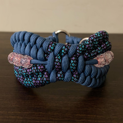 パラコードユニオンジャック(イギリス国旗)幅広首輪＋ハンズフリー