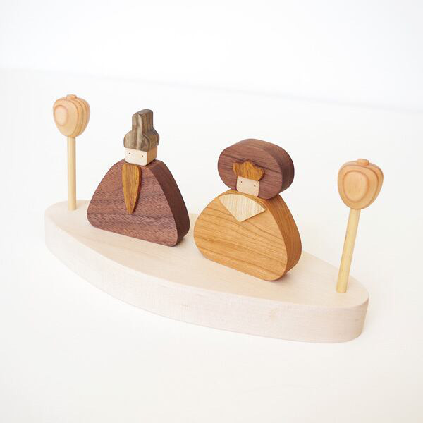 木製ひな人形[旭川クラフト]