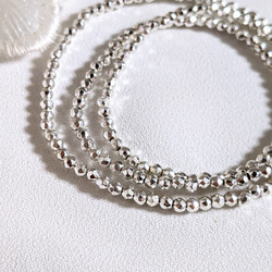 メタル ビーズ 2㍉ 30cm ネックレス パーツ 5枚目の画像