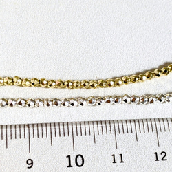 メタル ビーズ 2㍉ 30cm ネックレス パーツ 8枚目の画像