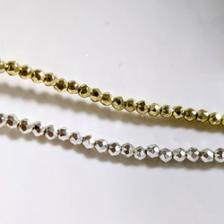 メタル ビーズ 2㍉ 30cm ネックレス パーツ 3枚目の画像