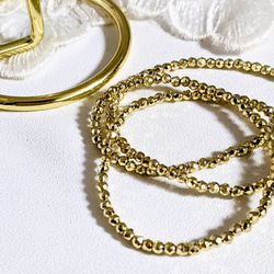 メタル ビーズ 2㍉ 30cm ネックレス パーツ 6枚目の画像