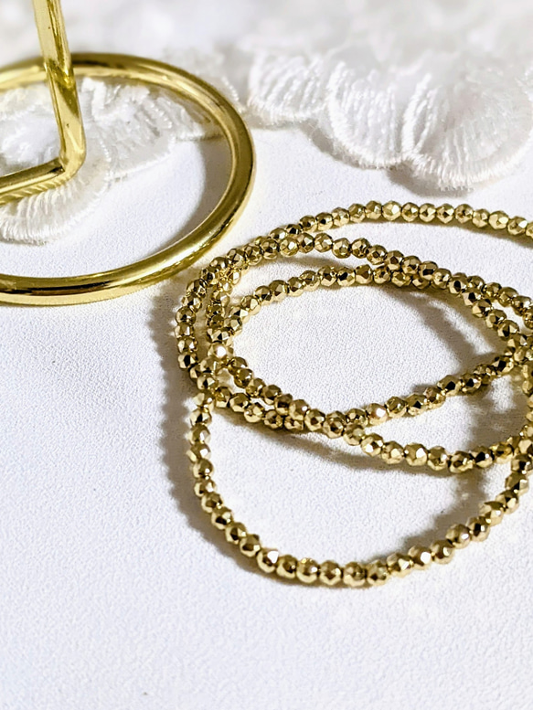 メタル ビーズ 2㍉ 30cm ネックレス パーツ 6枚目の画像