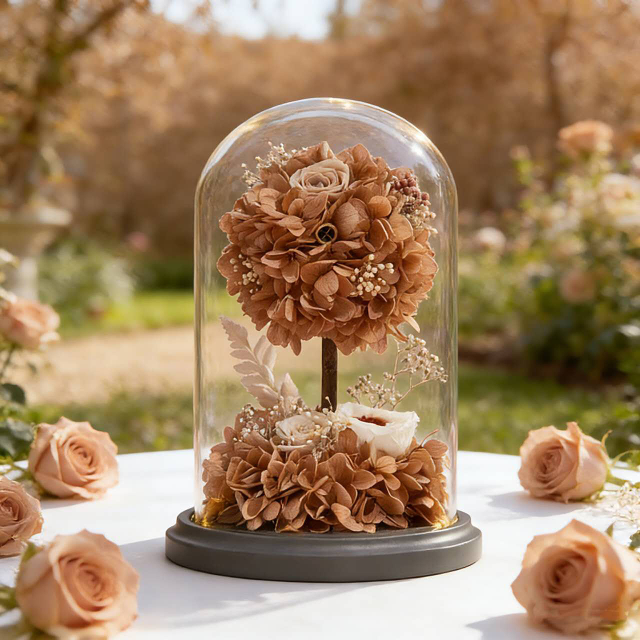 誕生日/新築祝い/インテリア 玄関飾り バラ 薔薇 ローズ、花の木、アレンジメント、プリザーブドフラワー、ドライフラワー