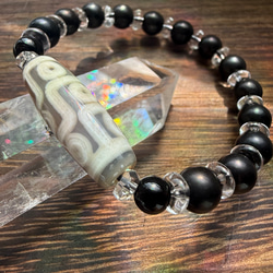 ☆モルダバイト＆モリオン ブレスレット☆おまけ付き ☆モルダバイト＆モリオン ブレスレット☆おまけ付き