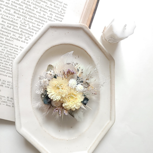 ドライフラワーブーケ＆ブートニア 2点 ブーケ32cm 記念日 結婚式 前