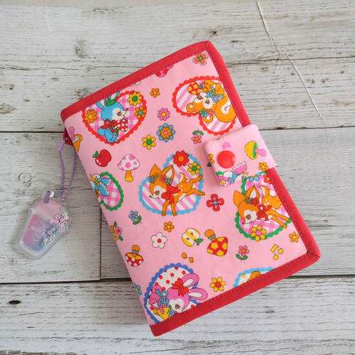 シール帳カバー スケジュール帳 バインダー レトロ ピンク 手帳カバー