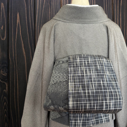 *絹お着物リメイク　パッチワーク*22　大人の兵児帯　半幅帯　長尺　ハンドメイド 絹お着物リメイク パッチワーク*22 大人の兵児帯 半幅帯 長尺