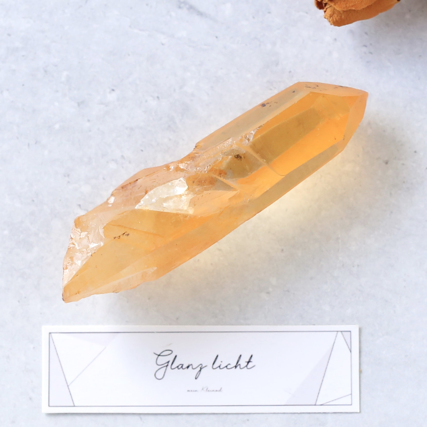 タンジェリンクォーツ 蜜柑水晶 天然石 水晶 鉱物 一点物 健康