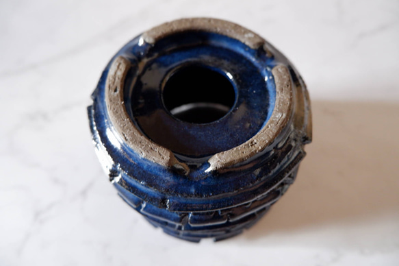 4号深海碧裂紋鉢256　塊根植物　多肉植物　盆栽　植木鉢　作家鉢　沖縄 6枚目の画像