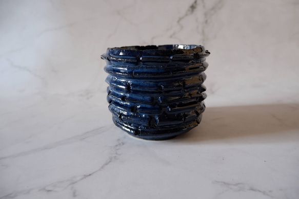 4号深海碧裂紋鉢256　塊根植物　多肉植物　盆栽　植木鉢　作家鉢　沖縄 3枚目の画像