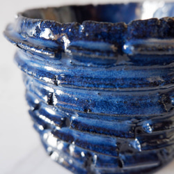 4号深海碧裂紋鉢256　塊根植物　多肉植物　盆栽　植木鉢　作家鉢　沖縄 2枚目の画像