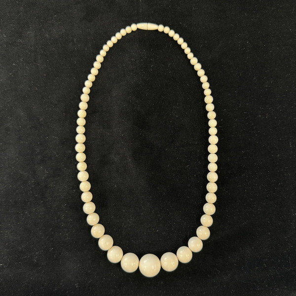 【本象牙】ネックレス・丸玉（No.Z_NL013）※現品限り