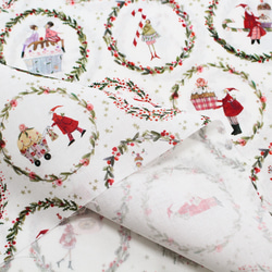 新柄入荷！ドイツ！幅広！『acufactum　アクファクタム　クリスマス　サークル』～約150cm×50㎝単位でカット～ 3枚目の画像