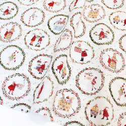 新柄入荷！ドイツ！幅広！『acufactum　アクファクタム　クリスマス　サークル』～約150cm×50㎝単位でカット～ 1枚目の画像