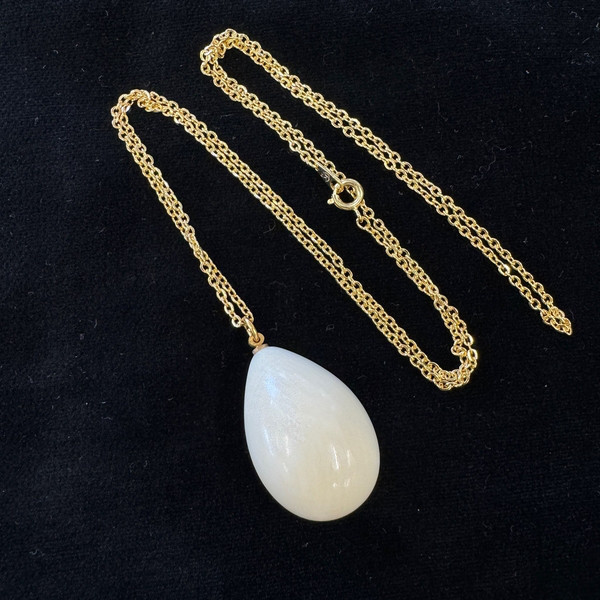 【本象牙】ぺンダント ・しずく(大)（No.Z_PNt-03）