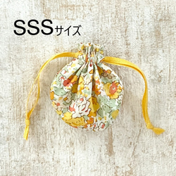 ちっちゃな巾着サシェ/詰替えタイプ【こまどりと黄色い花】 ちっちゃな巾着サシェ/詰替えタイプ【こまどりと黄色い花】